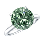 Rosec Jewels-IGI Certified Huge Lab Grown Green Diamond Solitaire Engagement Ring 5 Carat