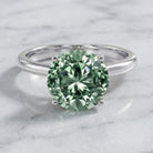 IGI Certified Huge Lab Grown Green Diamond Solitaire Engagement Ring 5 Carat VS1 - Rosec Jewels