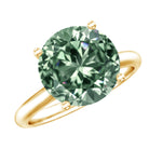 Rosec Jewels-IGI Certified Huge Lab Grown Green Diamond Solitaire Engagement Ring 5 Carat