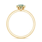 Rosec Jewels-1 Carat Lab Grown Green Diamond Lotus Basket Engagement Ring with IGI Certificate
