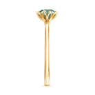 Rosec Jewels-1 Carat Lab Grown Green Diamond Lotus Basket Engagement Ring with IGI Certificate