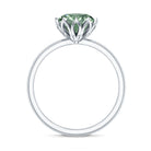 Rosec Jewels-IGI Certified 3 Carat Lab Grown Green Diamond Solitaire Engagement Ring in Lotus Basket Setting