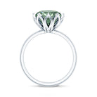 Rosec Jewels-Lotus Basket Set 4 Carat Lab Grown Green Diamond Solitaire Engagement Ring IGI Certified