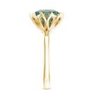 Rosec Jewels-Lotus Basket Set 4 Carat Lab Grown Green Diamond Solitaire Engagement Ring IGI Certified