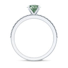IGI Certified 1 Carat Lab Grown Green and White Diamond Engagement Ring Vivid Green - VS1 - Rosec Jewels
