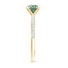 IGI Certified 1 Carat Lab Grown Green and White Diamond Engagement Ring Vivid Green - VS1 - Rosec Jewels