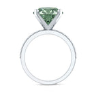 IGI Certified Lab Grown Green Diamond Round Solitaire Engagement Ring 4 Carat Vivid Green - VS1 - Rosec Jewels