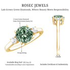 2 Carat Green Diamond Round Engagement Ring with IGI Certificate Vivid Green - VS1 - Rosec Jewels