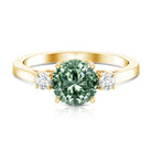2 Carat Green Diamond Round Engagement Ring with IGI Certificate Vivid Green - VS1 - Rosec Jewels