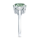 5 Carat Lab Grown Green Diamond Three Stone Engagement Ring with IGI Certificate Vivid Green - VS1 - Rosec Jewels