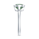 Bezel Set 2 Carat Lab Grown Green Diamond Round Engagement Ring IGI Certified Vivid Green - VS1 - Rosec Jewels