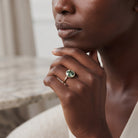 Bezel Set 4 Carat Lab Grown Green Diamond Solitaire Engagement Ring with IGI Certificate Vivid Green - VS1 - Rosec Jewels