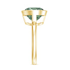 Rosec Jewels-Bezel Set 4 Carat Lab Grown Green Diamond Solitaire Engagement Ring with IGI Certificate