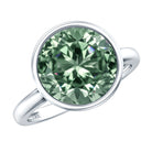 IGI Certified Solitaire Lab Grown Green Diamond Huge Engagement Ring 5 Carat Vivid Green - VS1 - Rosec Jewels