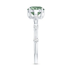 1 Carat Lab Grown Green Diamond Solitaire Engagement Ring IGI Certified Vivid Green - VS1 - Rosec Jewels