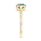 1 Carat Lab Grown Green Diamond Solitaire Engagement Ring IGI Certified Vivid Green - VS1 - Rosec Jewels