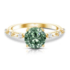 Lab Grown 2 Carat Green Diamond Engagement Ring with IGI Certificate Vivid Green - VS1 - Rosec Jewels