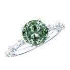 Rosec Jewels-Lab Grown 3 Carat Green Diamond Engagement Ring with IGI Certificate