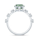 Rosec Jewels-Lab Grown 3 Carat Green Diamond Engagement Ring with IGI Certificate