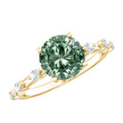 Rosec Jewels-Lab Grown 3 Carat Green Diamond Engagement Ring with IGI Certificate