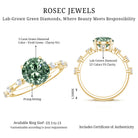 Rosec Jewels-Lab Grown 3 Carat Green Diamond Engagement Ring with IGI Certificate