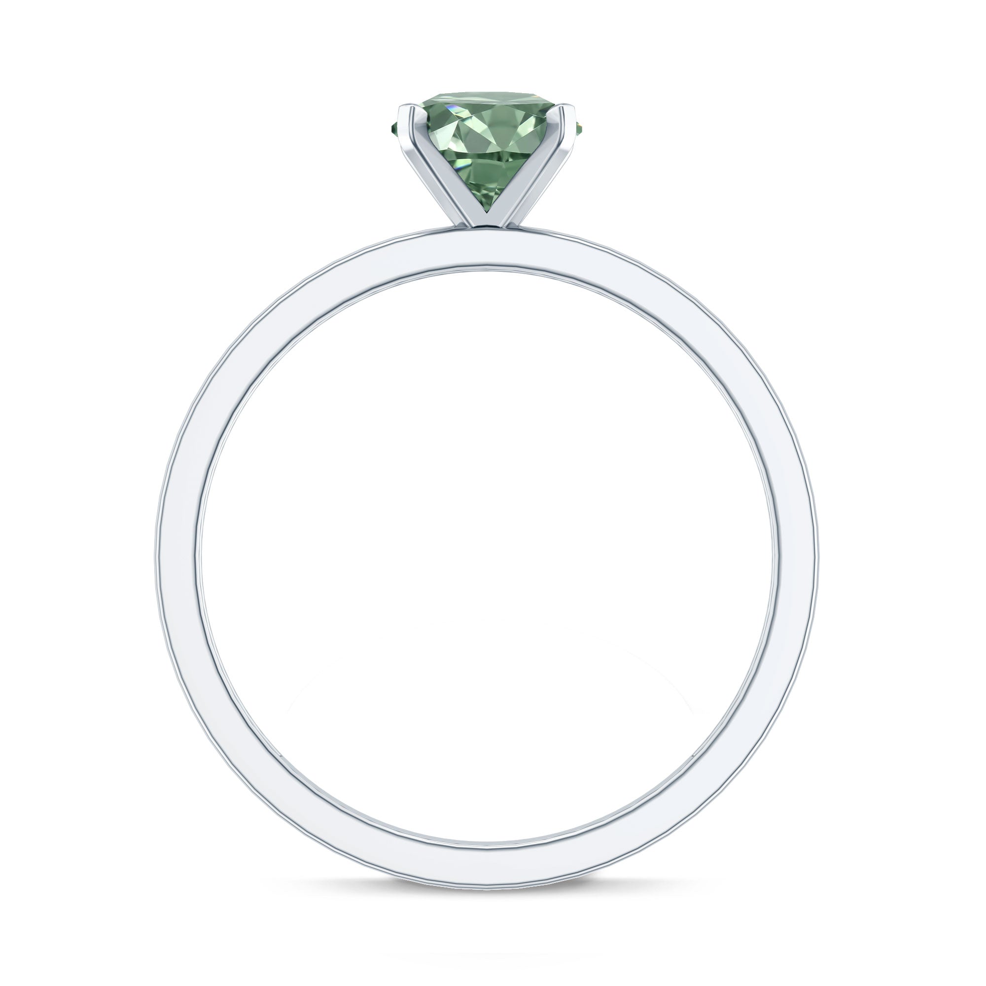 Rosec Jewels-IGI Certified 1 Carat Lab Grown Green Diamond Ring Solitaire