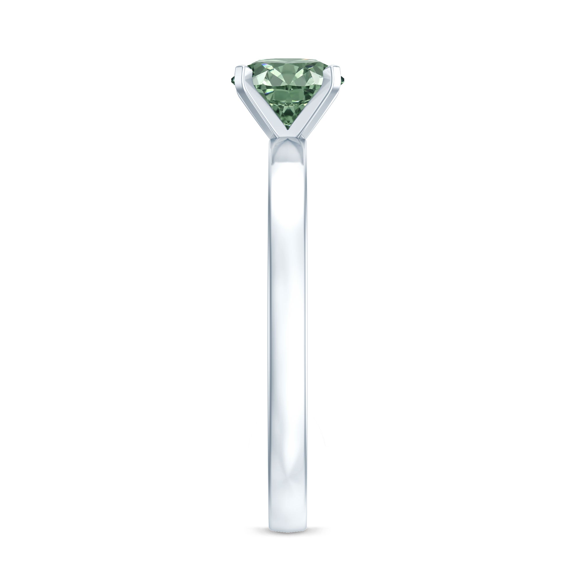 Rosec Jewels-IGI Certified 1 Carat Lab Grown Green Diamond Ring Solitaire