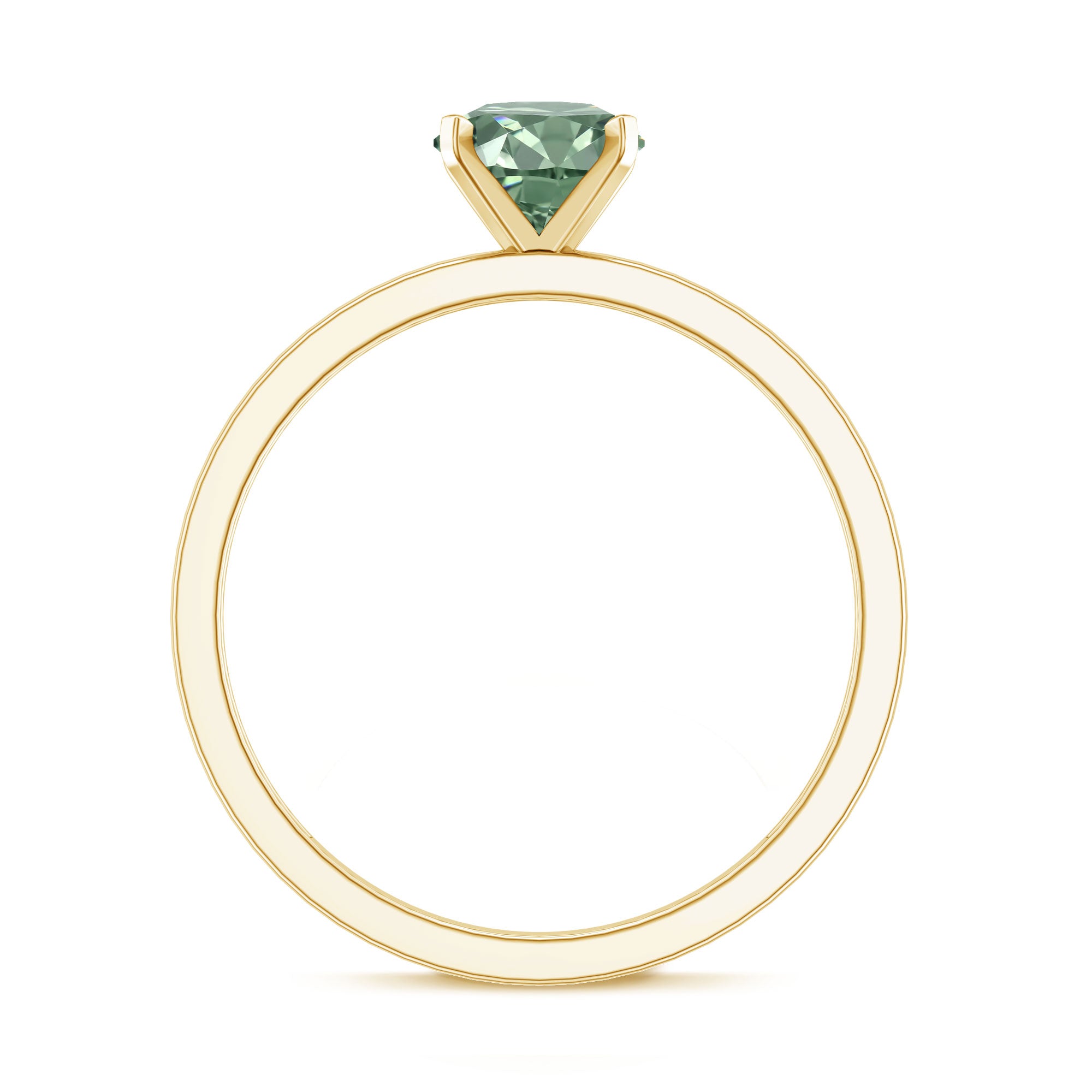 Rosec Jewels-IGI Certified 1 Carat Lab Grown Green Diamond Ring Solitaire