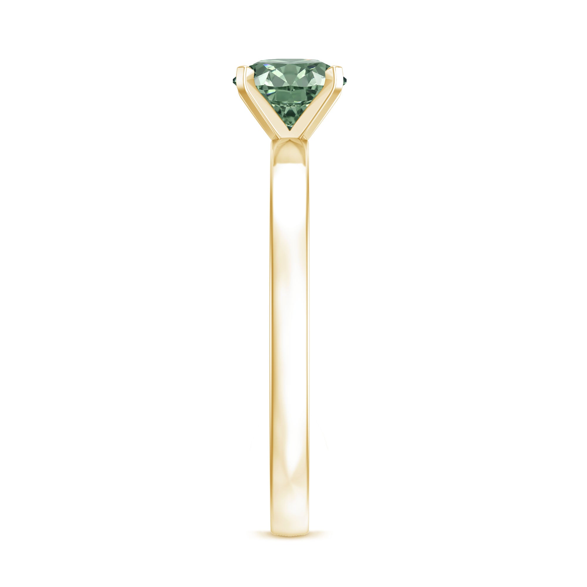Rosec Jewels-IGI Certified 1 Carat Lab Grown Green Diamond Ring Solitaire