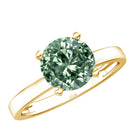 Rosec Jewels-IGI Certified 2 Carat Lab Grown Green Diamond Solitaire Engagement Ring in Peg Head Setting