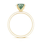 Rosec Jewels-IGI Certified 2 Carat Lab Grown Green Diamond Solitaire Engagement Ring in Peg Head Setting