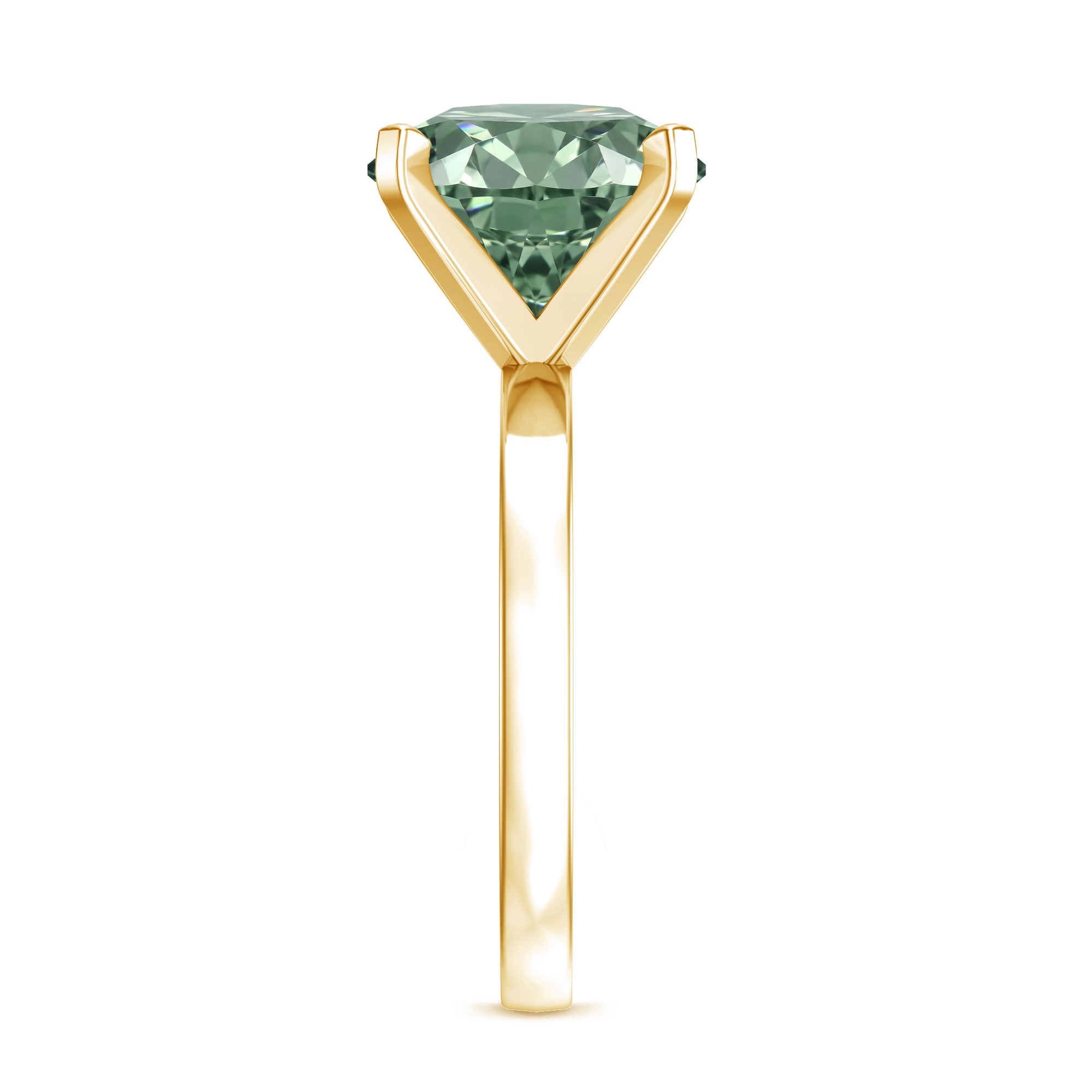 Rosec Jewels-Huge 5 Carat Lab Grown Green Diamond Solitaire Engagement Ring with IGI Certificate
