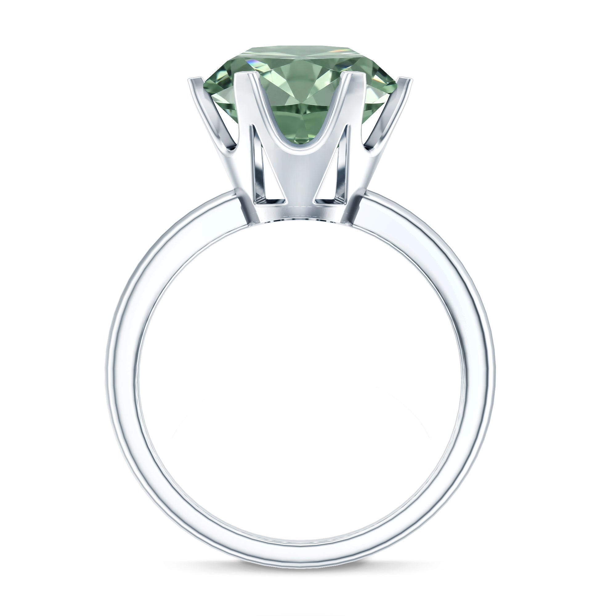 Rosec Jewels-IGI Certified Solitaire Lab Grown Green Diamond Big Engagement Ring 4 Carat