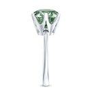 Rosec Jewels-Large 5 Carat Lab Grown Green Diamond Engagement Ring with IGI Certificate