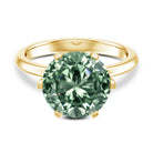 Rosec Jewels-Large 5 Carat Lab Grown Green Diamond Engagement Ring with IGI Certificate