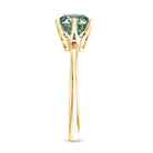 Rosec Jewels-Round Shaped 3 Carat Lab Grown Green Diamond Solitaire Ring with IGI Certificate