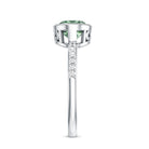 2 Carat Lab Grown Green Diamond East West Oval Engagement Ring with IGI Certificate Vivid Green - VS1 - Rosec Jewels