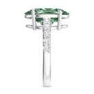 Rosec Jewels-IGI Certified Lab Grown Green Diamond Oval Solitaire Engagement Ring 5 Carat