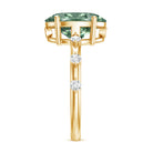 Lab Grown Green Diamond 3 Carat Oval Engagement Ring IGI Certified Vivid Green - VS1 - Rosec Jewels