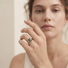 IGI Certified Solitaire Lab Grown Green Diamond Emerald Cut Engagement Ring 2 Carat Vivid Green - VS1 - Rosec Jewels