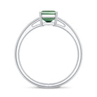 IGI Certified Solitaire Lab Grown Green Diamond Emerald Cut Engagement Ring 2 Carat Vivid Green - VS1 - Rosec Jewels