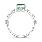 Rosec Jewels-3 Carat Emerald Cut Lab Grown Green Diamond Engagement Ring IGI Certified