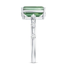 Rosec Jewels-3 Carat Emerald Cut Lab Grown Green Diamond Engagement Ring IGI Certified
