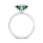 Princess Cut Solitaire Engagement Ring with IGI Certified 2 Carat Lab Created Green Diamond Vivid Green - VS1 - Rosec Jewels