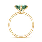 Princess Cut Solitaire Engagement Ring with IGI Certified 2 Carat Lab Created Green Diamond Vivid Green - VS1 - Rosec Jewels