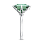 Rosec Jewels-Solitaire 5 Carat Lab Grown Green Diamond Princess Cut Engagement Ring IGI Certified
