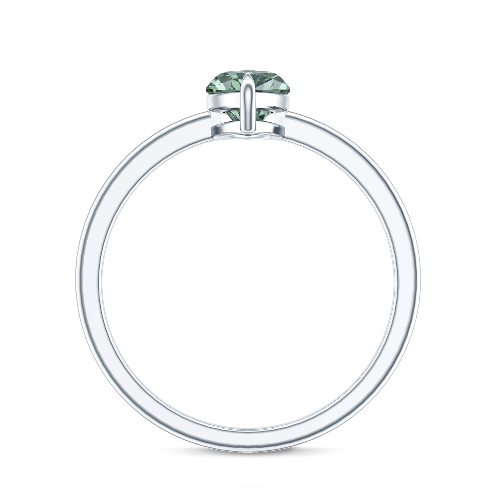 Rosec Jewels-Lab Created 1 Carat Green Diamond Marquise Cut Solitaire Engagement Ring IGI Certified