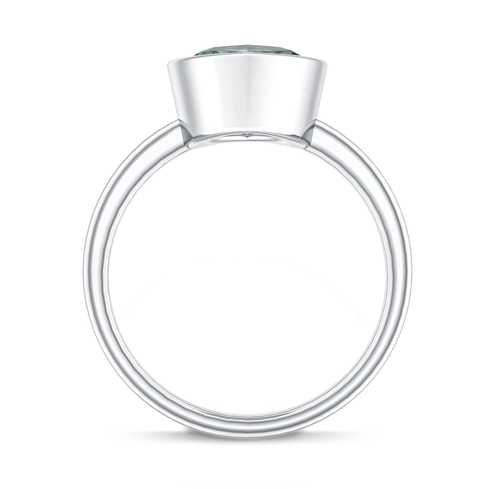 Rosec Jewels-IGI Certified 4 Carat Lab Grown Green Diamond Marquise Cut Engagement Ring in Bezel Setting