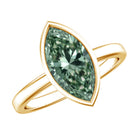Rosec Jewels-2 Carat Marquise Cut Engagement Ring with IGI Certified Lab Grown Green Diamond