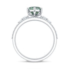 Rosec Jewels-IGI Certified 2 Carat Marquise Cut Lab Grown Green and White Diamond Bridal Ring Set